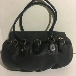 Cynthia Rowley Black leather shoulder handbag